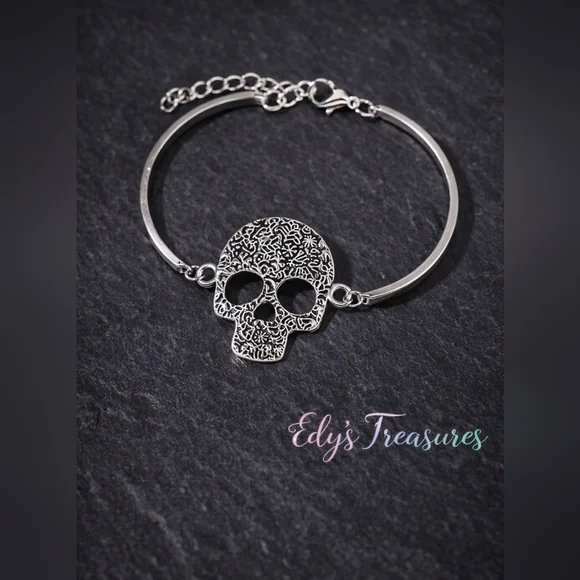 3pc Sugar Skull Jewelry Bundle Set NWOT - Picture 4 of 4